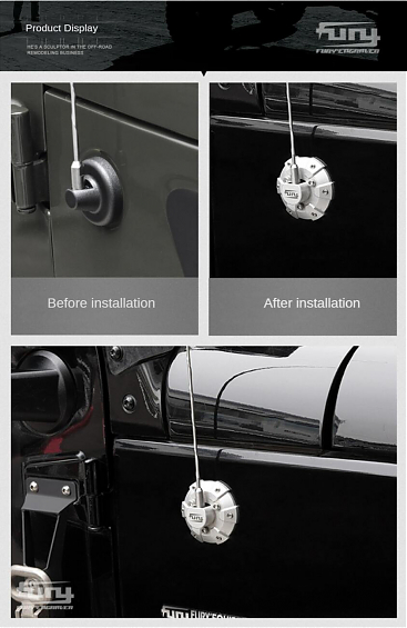 Антенна алюминиевая FURY круглая серии ENGRAVER для Jeep Wrangler JL