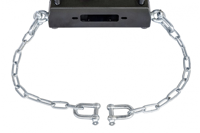 Переносной комплект лебедки РИФ 10000SR c площадкой на цепях и проводами (синтетический трос)