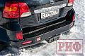 Бампер РИФ силовой задний Toyota Land Cruiser 200 2012-2015 с квадратом под фаркоп и фонарями, стандарт