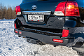 Бампер РИФ силовой задний Toyota Land Cruiser 200 2012-2015 с квадратом под фаркоп и фонарями, стандарт