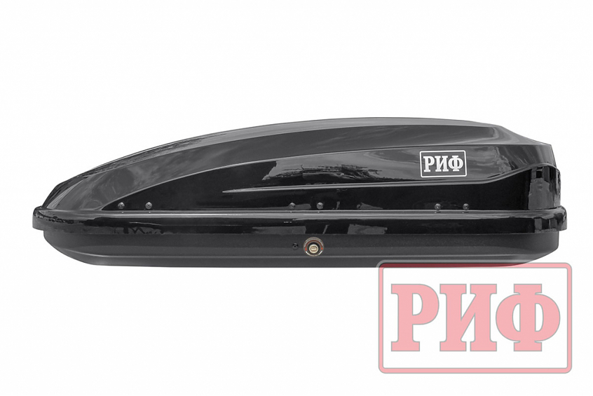 Автобокс на крышу РИФ Курорт 360 л черный глянец, двусторонний