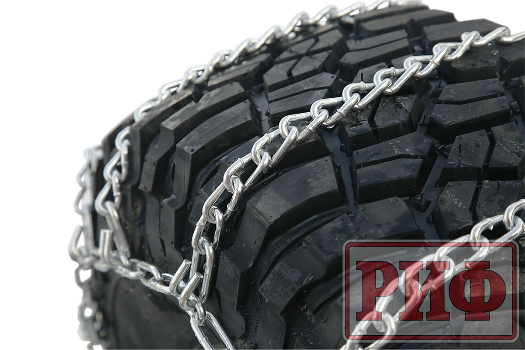 Цепи противоскольжения РИФ 4х4 лесенка 25 мм, 33x12,5R17, 35x12,5R20 (к-т 2 шт.) Цепи противоскольжения РИФ 4х4 лесенка 25 мм, 33x12,5R17, 35x12,5R20 (к-т 2 шт.)