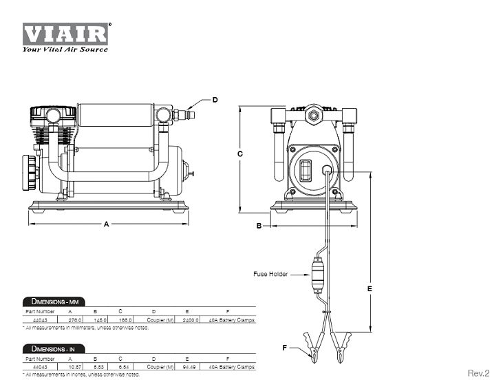 Компрессор переносной 12V VIAIR 440P