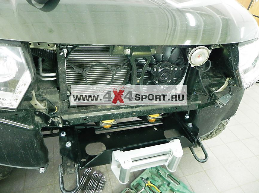 Площадка под лебедку в штатный бампер УАЗ Патриот после 2015 года Площадка под лебедку в штатный бампер УАЗ Патриот после 2015 года