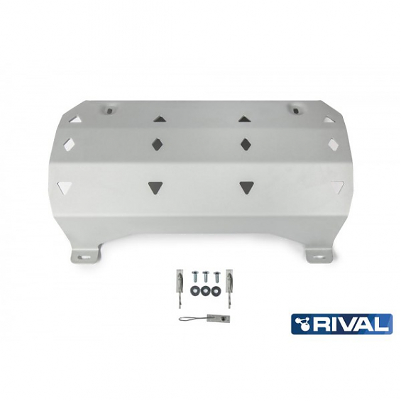 Защита алюминиевая Rival для глушителя Jeep Wrangler JL 2018+