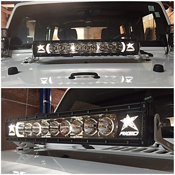 Светодиодная балка 10″ Rigid Radiance Plus cерия (6 Светодиодов) Красная подсветка