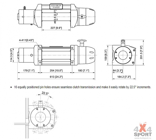 Лебедка автомобильная электрическая COMEUP Seal Gen2 12.5rs 12v (EAC) синтетический трос