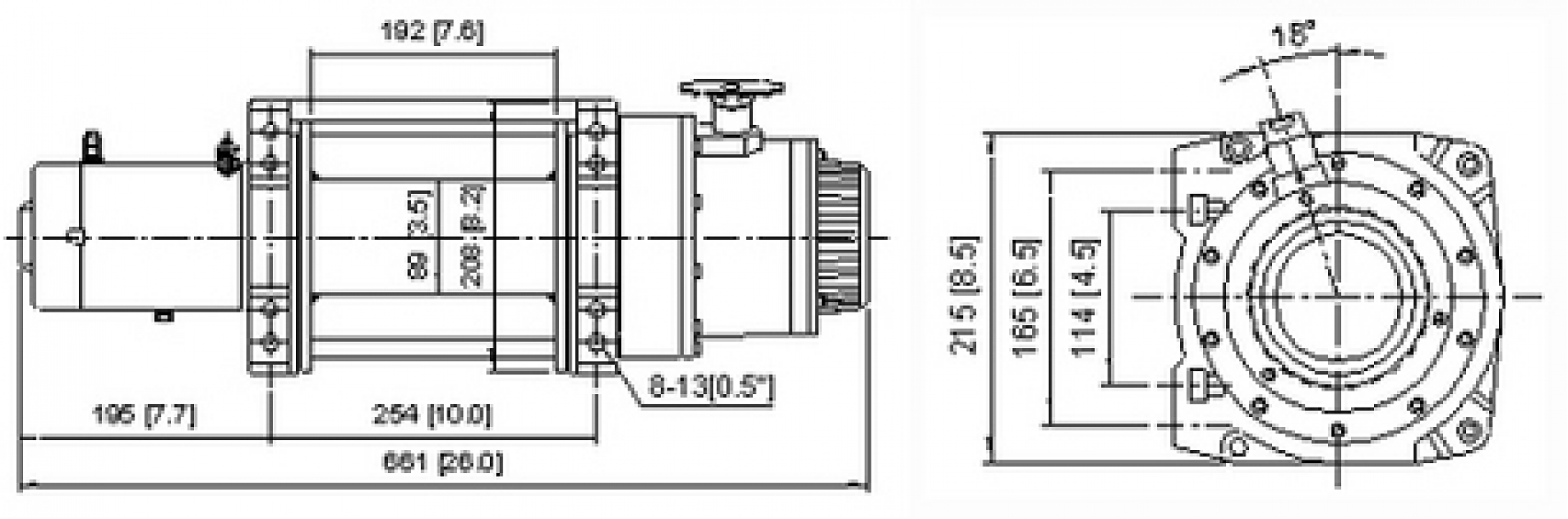 Лебедка электрическая индустриальная COMEUP DV-18 24V (EAC)