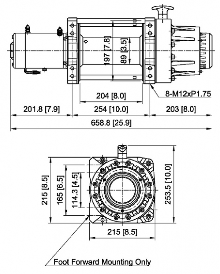 Лебедка автомобильная электрическая COMEUP Seal Gen2 16.5rs 12V (EAC) синтетический трос