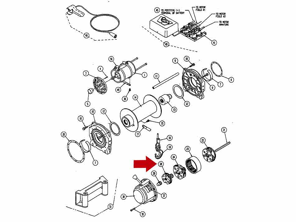 1 ая ступень редуктора Warn Series 9 Industrial Winch