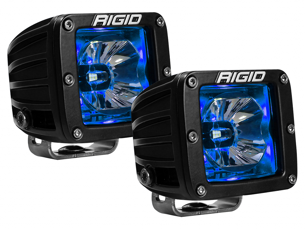 Светодиодные фары Rigid Radiance Pod (3 светодиода) - Синяя подсветка (пара) Светодиодные фары Rigid Radiance Pod (3 светодиода) - Синяя подсветка (пара)