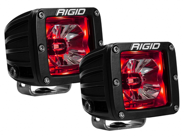Светодиодные фары Rigid Radiance Pod (3 светодиода) - Красная подсветка (пара)