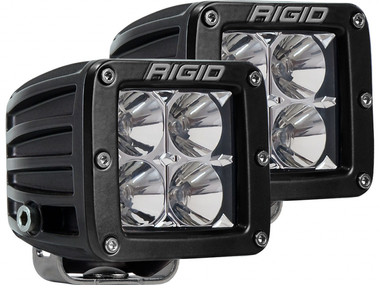 Светодиодные фары Rigid D-серия PRO (4 светодиода) - Дальний свет (пара) Подходят для бамперов Rival