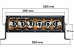 Светодиодная балка 10″ Rigid Radiance Plus cерия (6 Светодиодов) Янтарная подсветка