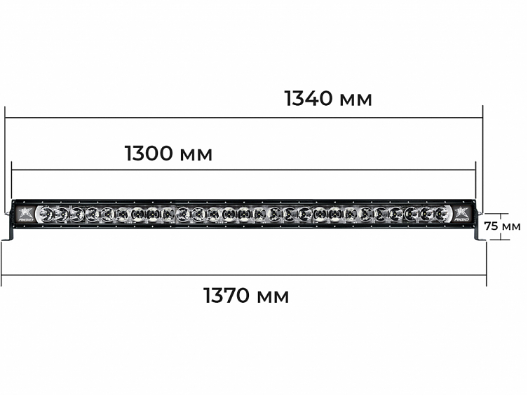 Светодиодная балка 50″ Rigid Radiance Plus cерия (27 Светодиодов) Белая подсветка