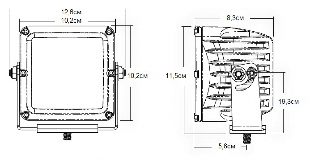 Светодиодные фары Rigid D-XL Серия PRO (12 светодиодов) - Водительский свет (пара)