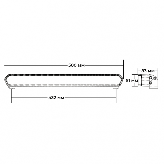 Светодиодная фара Rigid SR-L Серия 20 (Белая подсветка)