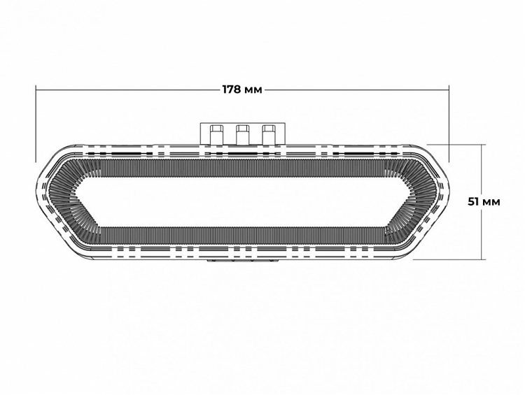 Светодиодный фонарь Rigid CHASE – ДХО / Стоп-сигнал – Синий цвет
