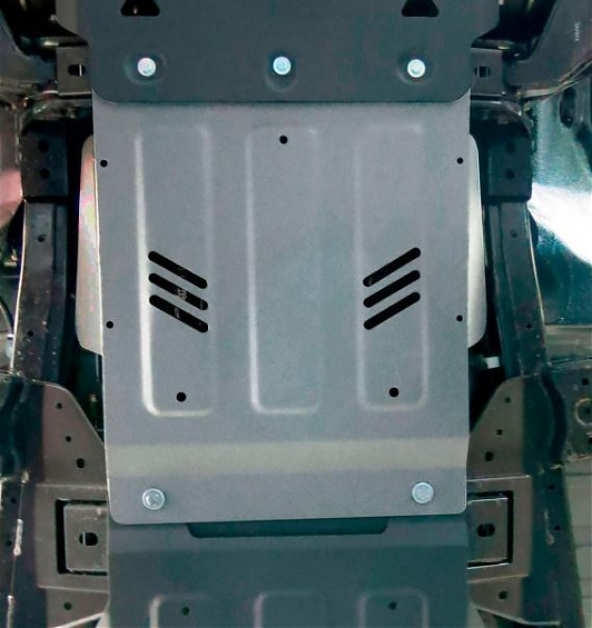 Защита алюминиевая Rival для КПП Mitsubishi L200 IV 2015+ / Pajero Sport 3 2015+