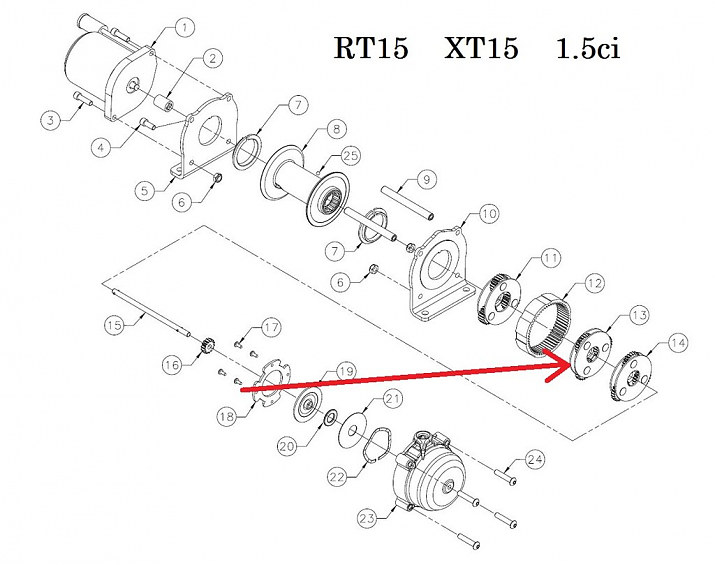 2 ступень редуктора Warn 1.5ci RT15 XT15