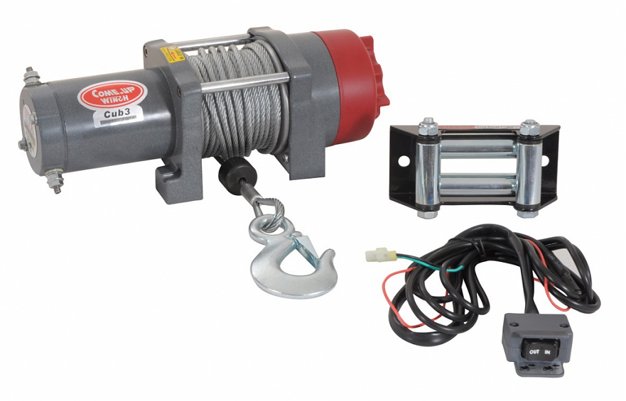 Лебедка электрическая для квадроцикла (ATV) ComeUP Cub 3 стальной трос