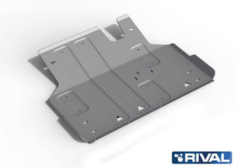 Защита алюминиевая Rival для КПП и РК Toyota Land Cruiser 76 , 78 2007+