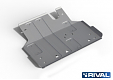 Защита алюминиевая Rival для КПП и РК Toyota Land Cruiser 76 , 78 2007+