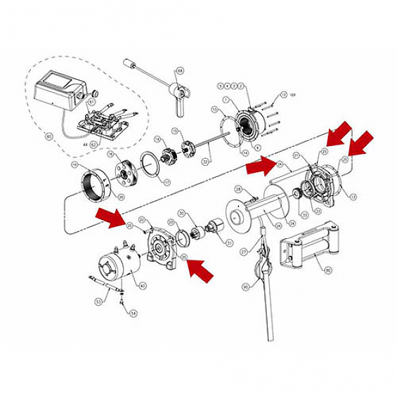 стяжка для боковин лебедки Warn TABOR c шпильками