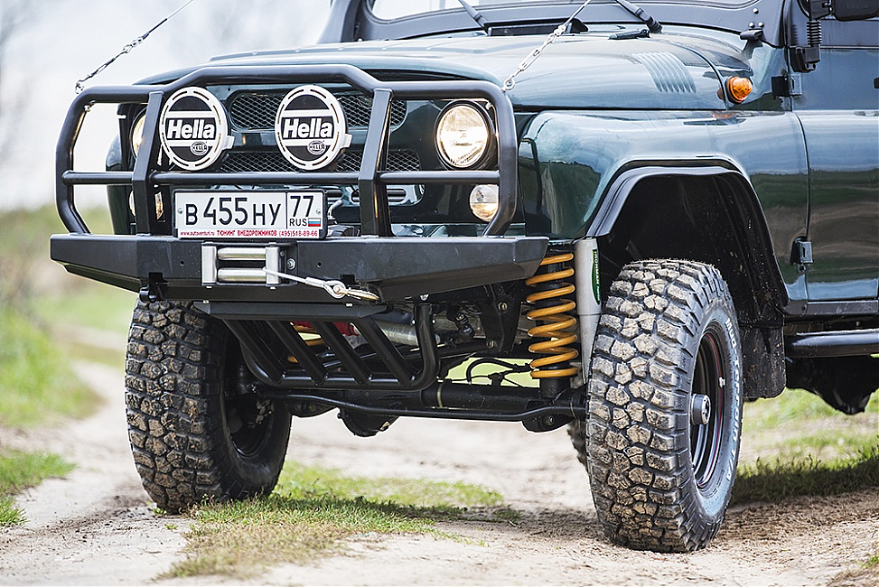 Бампер передний силовой УАЗ Хантер усиленный с защитной дугой