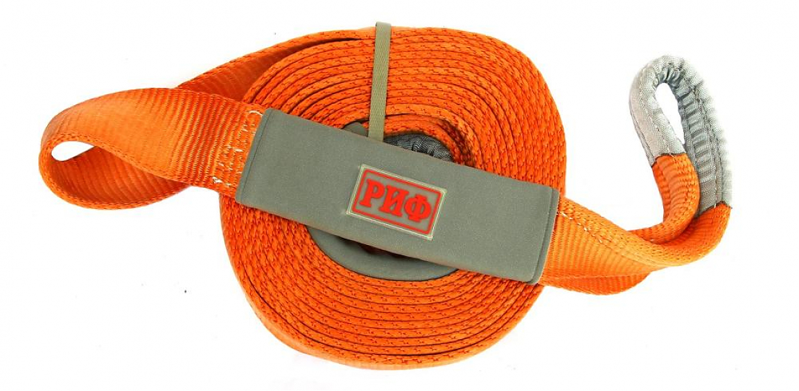 Стропа динамическая для вытягивания автомобиля РИФ 11 т/9 м (75 мм)