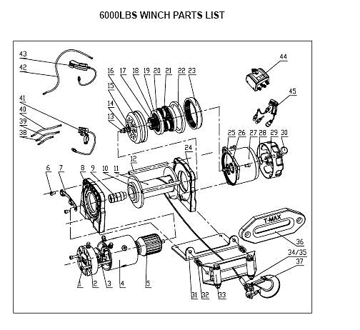 Крышка мотора лебедки T-Max ATWPRO-6000