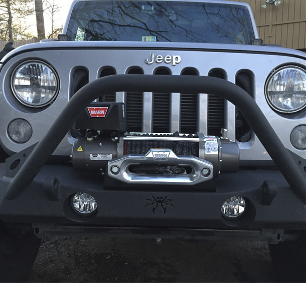 Лебедка автомобильная электрическая WARN M8000-s синтетический трос