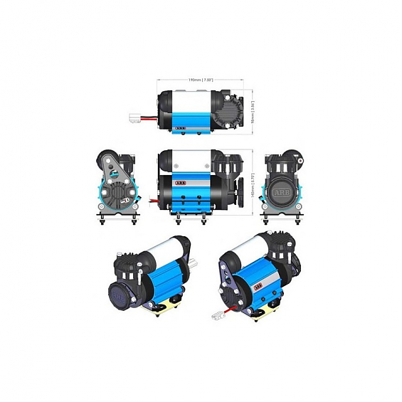Компрессор HF CKMA12 для блокировок и подкачки колес
