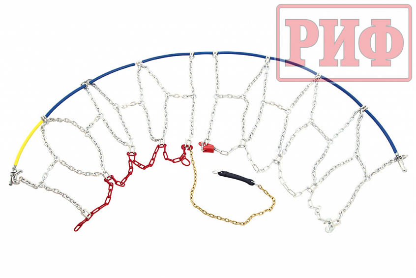 Цепи противоскольжения РИФ 4х4 соты 16 мм, 235/80R17, 235/85R16, 245/65R18, 245/75R17, 255/55R19, 255/60R18, 265/60R18, 265/65R17, 265/70R16, 275/60R17, 255/60R18 (к-т 2 шт.)