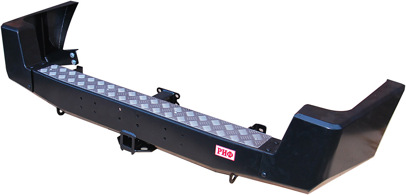 Бампер задний силовой  УАЗ Патриот с квадратом под фаркоп, под лифт Бампер задний силовой  УАЗ Патриот с квадратом под фаркоп, под лифт