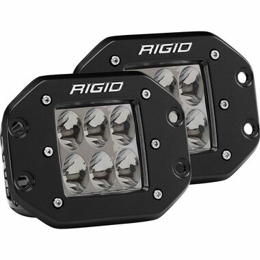 Светодиодная фара Rigid  D-серия PRO (6 светодиодов) – Водительский свет – Врезная установка (пара)