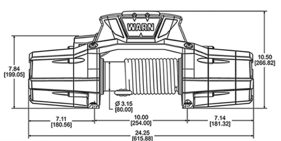 Лебедка автомобильная электрическая Warn ZEON 12 Platinum (База без троса и клюза)