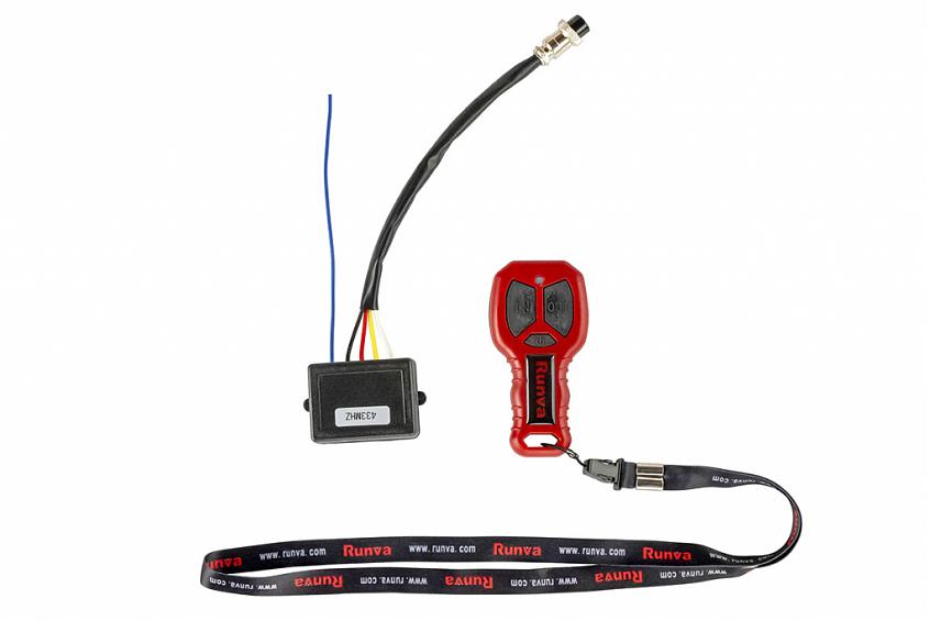 Лебёдка электрическая для квадроцикла 12V Runva 3500A lbs 1588 кг (синтетический трос)