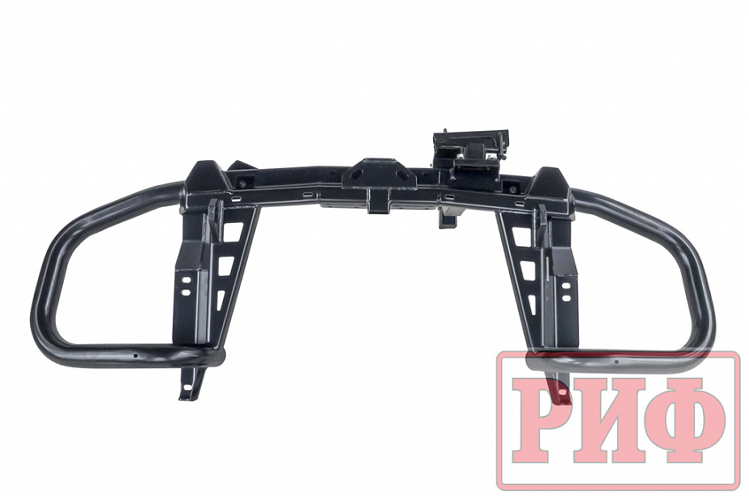 Бампер РИФ силовой задний Toyota Land Cruiser Prado 150 c квадратом под фаркоп, калиткой, подсветкой номера