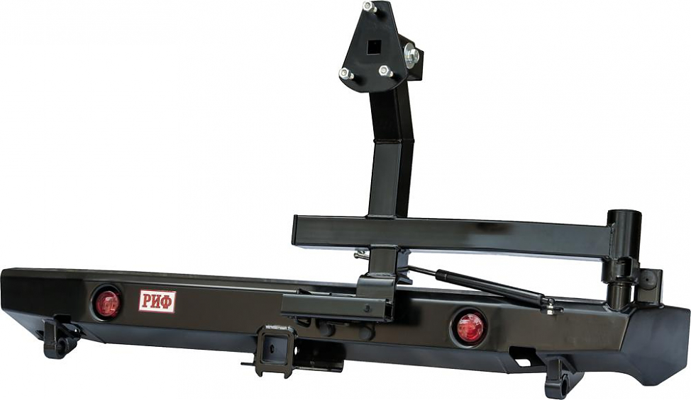 Бампер задний силовой ВАЗ Нива с квадратом под фаркоп, калиткой и фонарями