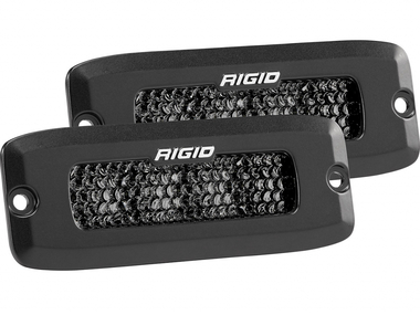 Светодиодные фары Rigid SR-Q Серия PRO (4 светодиода) - Рабочий свет - Врезная установка (пара) Midnight Edition