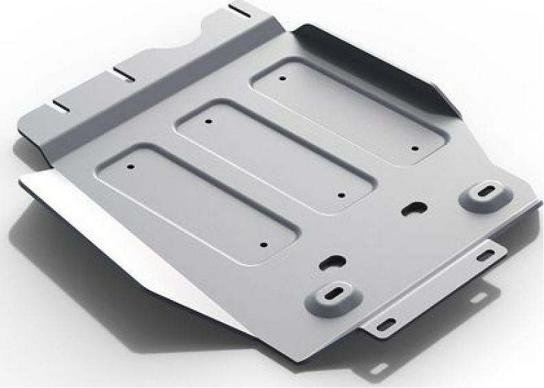 Защита алюминиевая Rival для РК (часть 1) Jeep Wrangler III JK 2/4-дв. АКПП 2007-2018. Бензин