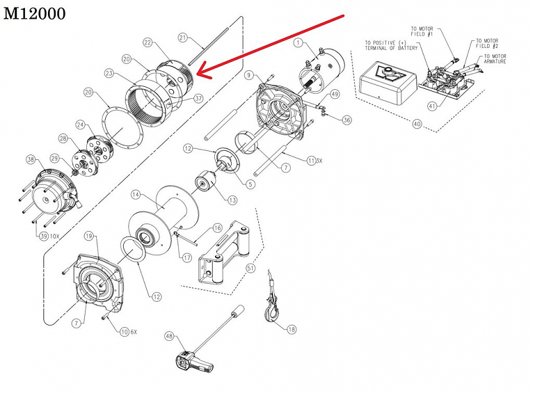 3я ступень редуктора Warn S-12 M12000, M15000, DC2500, DC4000