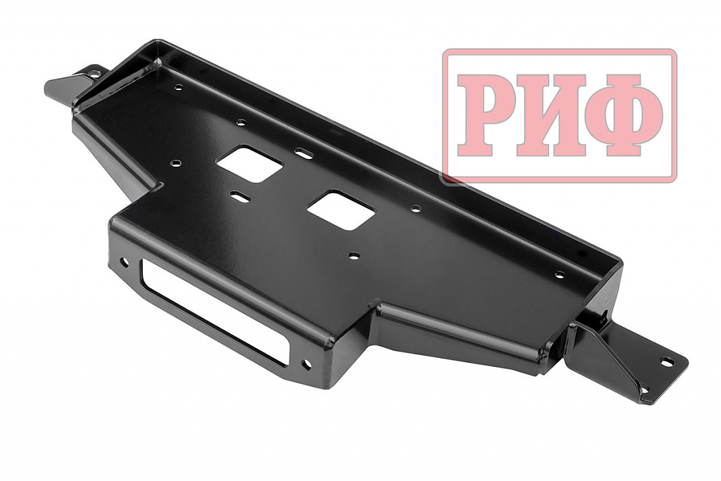 Площадка РИФ под лебёдку c защитой радиатора в штатный бампер Mitsubishi Pajero Sport 2015+ дизель