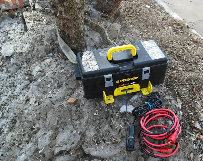 Лебедка для квадроцикла и внедорожников переносная Superwinch Winch2Go 4000 SR синтетический трос