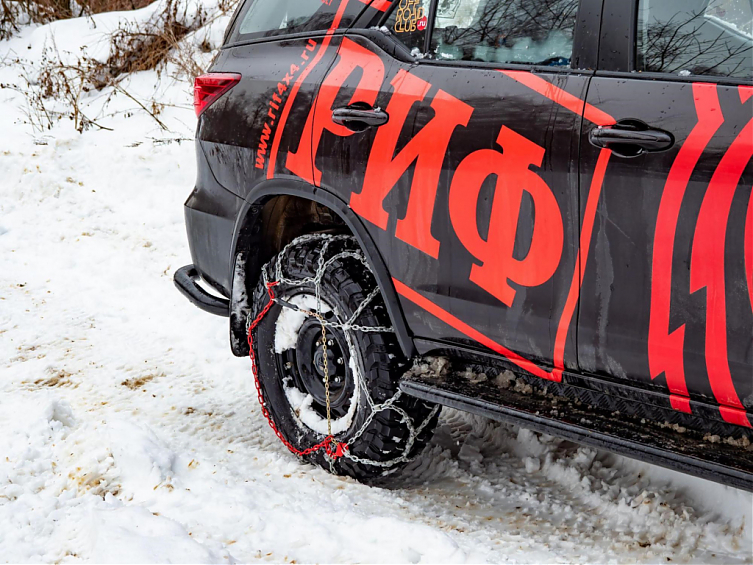 Цепи противоскольжения РИФ 4х4 соты 16 мм, 255/70R18, 255/75R17, 265/75R16, 265/55R19, 265/65R18, 265/70R17, 275/60R18, 275/70R16, 32x11,5R15 (к-т 2 шт.)