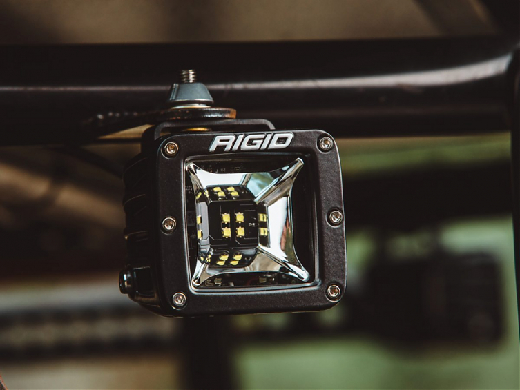 Светодиодные фары Rigid Radiance Scene (4 светодиода) - Красная подсветка (пара)