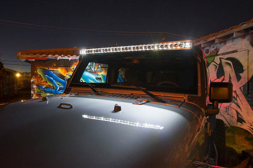 Светодиодная балка 50″ Rigid Radiance Plus cерия (27 Светодиодов) Янтарная подсветка