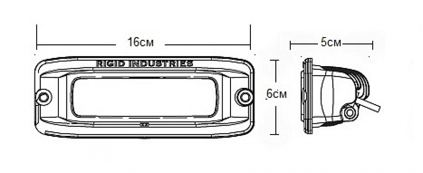 Светодиодные фары Rigid SR-Q Серия PRO (4 светодиода) - Рабочий свет - Врезная установка (пара)