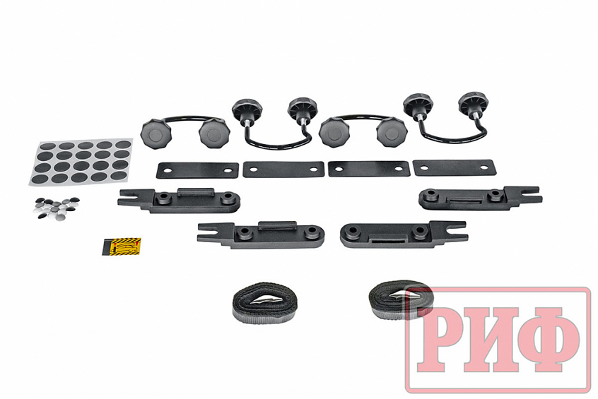 Автобокс на крышу РИФ Курорт 360 л черный глянец, двусторонний